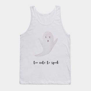 Too cure to spook watercolor ghosty Tank Top